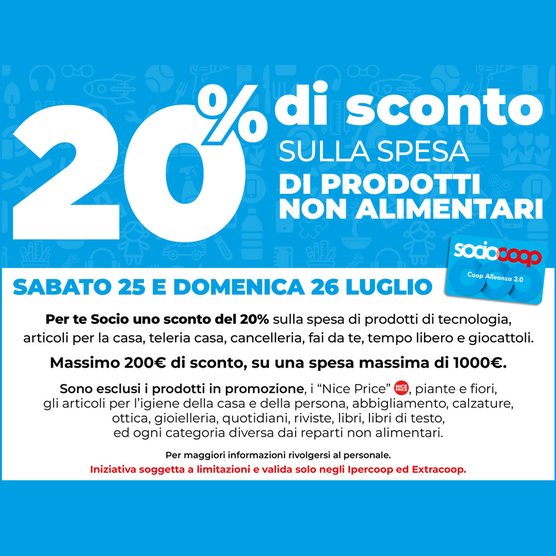 Centro Commerciale Euro Torri | Promozione 20% di sconto sulla spesa di prodotti alimentari